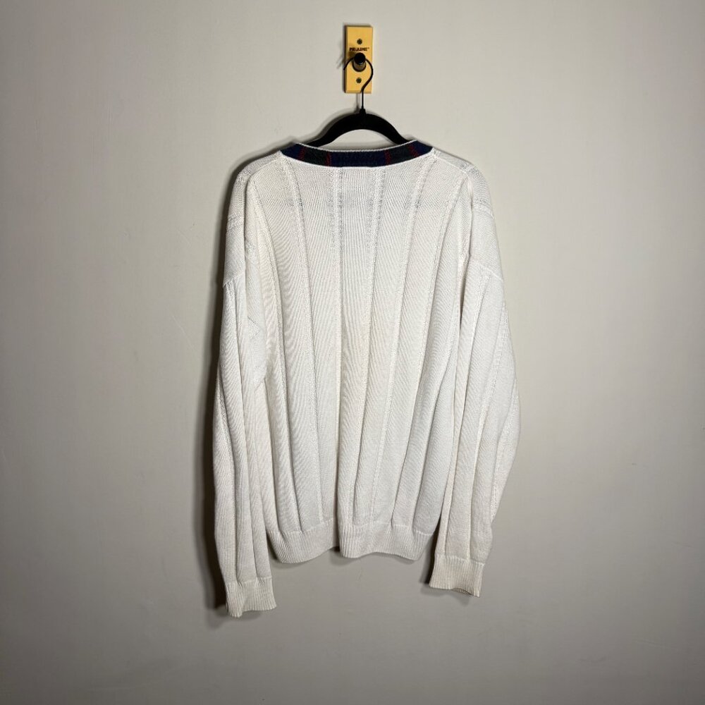 Vintage Chaps Ralph Lauren Cable Knit V-Neck Sweater - Picture 4 of 4